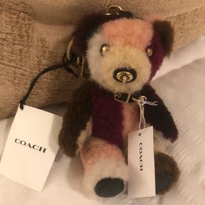 Coach Patchwork Shearling Bear Charm